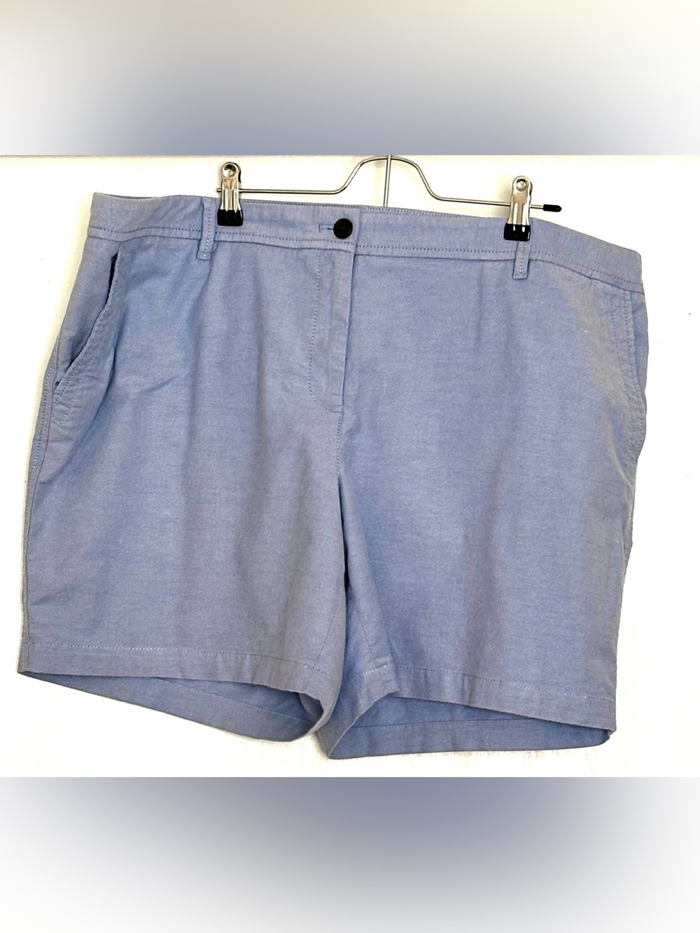 Talbots Relaxed Chino Shorts Chambray Size 18W - Picture 2 of 5